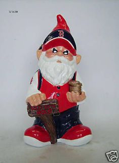 BOSTON RED SOX Childrens Gnome Piggy Bank Statue Figurine