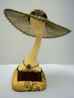 leopard lady floppy hat jewelery holder from canada time left