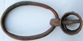 AWESOME Antique Horse Tie Ring   for Post or Pole Mount