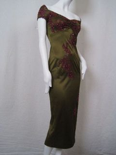 1235 Mandalay Dress Embroidered 4 S Green #0006LY