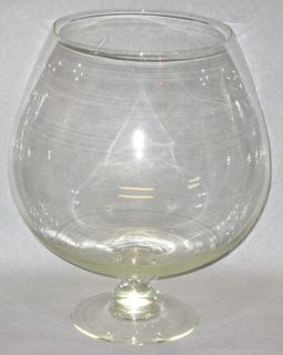 Giant Crystal Brandy Snifter Style Vase Bowl Stemware 11 1/4 High x 9