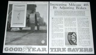 OLD MAGAZINE PRINT AD, GOODYEAR TIRE SAVERS, STRAP ON TIRE PATCH BOOT