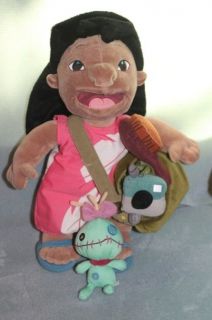 Disney 12 Lilo Plush Toy Doll w/ scrump bag Lilo & Stitch