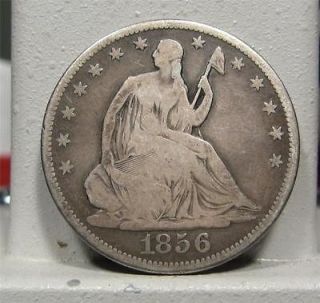 1856 S Seated Liberty Half Dollar *Original Fine* Rare Date