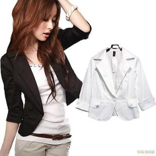 FREE S/H TO US Black/White 80s Womens Japan Fashion Blazer Jacket US