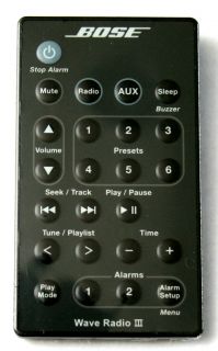 Genuine Bose Wave Radio III remote control (black)   New