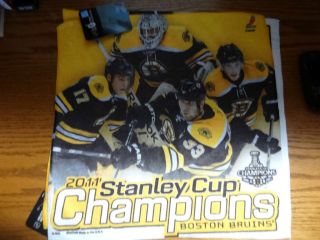 Boston Bruins Rally Towel  2011 Stanley Cup Champions Lucic,Thomas,C