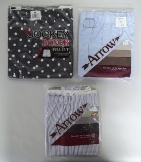Vintage Arrow Jockey Mens Full Cut White Boxer Shorts size 44 (A46