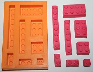 Food Safe High Flex Silicone Mould 8 Toy Lego Building Bricks, For