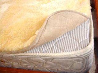 Luxury Sheepskin Mattress Pad Underlay For King Bed