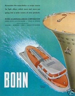 1947 Vintage Ad Bohn Aluminum & Brass Corp. Futuristic Tug Boat