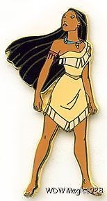 Disney Pocahontas standing Hair in the Wind Listning Pin