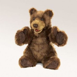Folkmanis New Puppets Plush TWO HANDED BEAR Hand Puppet ~NEW~
