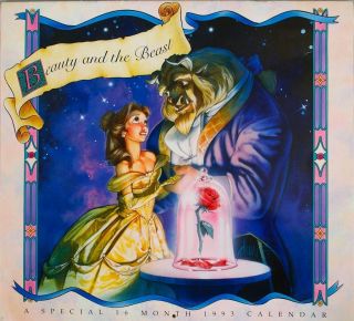 Disneys Beauty and the Beast 16month Calendar 1993 EUC