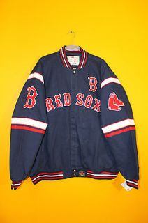 New MLB Boston Red Sox NASCAR style twill cotton jacket mens 4XL