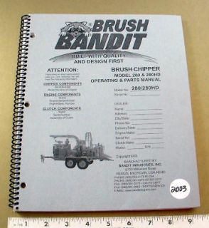OPERATING & ILLUSTRATED PARTS MANUAL   280 / 280HD BRUSH CHIPPER