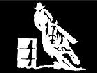 HORSE BUCKING DECAL STICKER SADDLES BRIDLES RODEO FLOAT