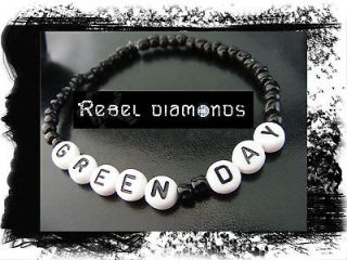 GREEN DAY inspired bracelet or personalise with any name, rock band