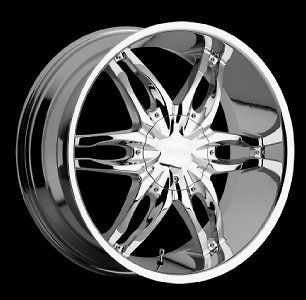 20 Inch Viscera chome wheels rims 5x4.75 5x120.65 RWD