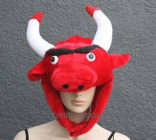 RED BUFFALO BULL COW OX CATTLE COSTUME HAT HALLOWEEN BIRTHDAY PARTY