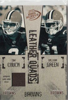 Ho lcomb Northcut t 2004 Playoff Hogg Leather Quads Jersey card Browns