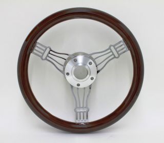 14 Banjo Dark Mahogany Steering Wheel Set w/ adapter