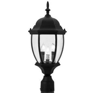 KINGSTON OUTDOOR LAMP POST LANTERN BLACK LAMP LIVEX LIGHTING FIXTURE