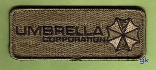 RESIDENT EVIL UMBRELLA CORP. TAG PATCH ( subdued)