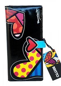 ROMERO BRITTO LARGE HEART WALLET   NWT