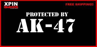 By AK 47 Car Truck SUV Assault Rifle Window Decal Sticker Bumper