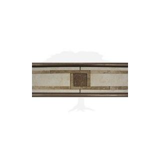 Montreaux 4 1/4 x 12 Ceramic Border Tile in Blanc/Brun/Bro​nze