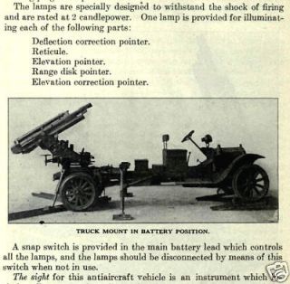 GUN ARTILLERY,.ANTIAIRCRAFT&TRENCH MORTAR HANDBOOK WW1 RARE 1921