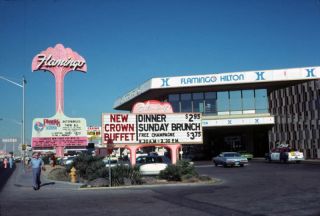 Flamingo Hotel casino crown buffet 1977 Las Vegas NV
