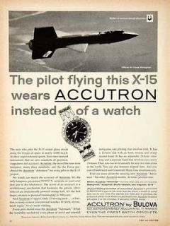 Accutron Watch US Air Force Pilot X15 Rocket Plane Astronaut Bulova
