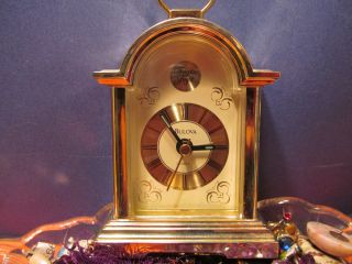 Bulova Tempus Fugit Mantel Clock Quartz Roman N. Glow Night Display 5