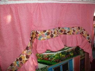 swag kitchen girls bedroom cupcake ruffled window treatment valance