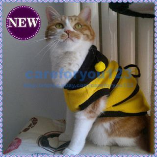 Dog Cat Pet Supplies Lovely Bumble Bee Dress Up Costume Apparel Coat