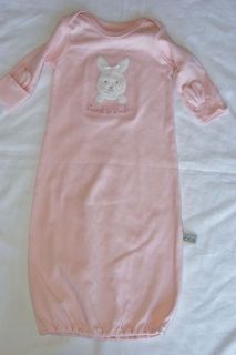BUNNIES BY THE BAY GIRLS SZ 0 3 MONTHS PINK GOWN SLEEPER SACK