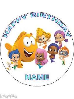 BUBBLE GUPPIES round cake topper 7.5 inches