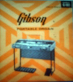 GIBSON G 101 PORTABLE ORGAN OWNERS MANUAL BOOK IN ENGLISH BOUND G101
