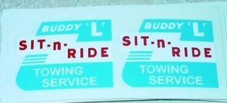 Buddy L Sit N Ride Tow Truck Sticker Set BL 106
