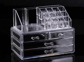 organizer makeup drawers Display Box Tools Clear Cabinet Case Set