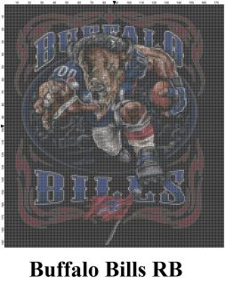 NFL Buffalo Bills Mascot cross stitch pattern