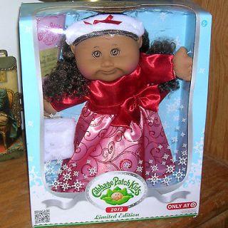 NEW Cabbage Patch Kid Holiday Red dress brown hair eyes limited