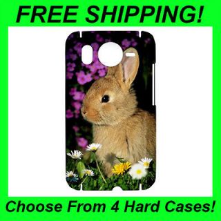Flower Bunny Rabbit   HTC Desire, Vivid, Incredible Hard Case  HD1150