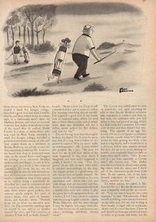Addams Art~Walking Golf Bag~Caddie~Caddy~1950s New Yorker Cartoon