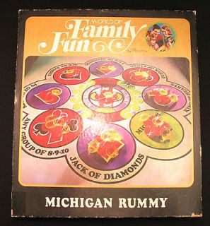 Vintage 1971 Hasbro Michigan Rummy Game Board