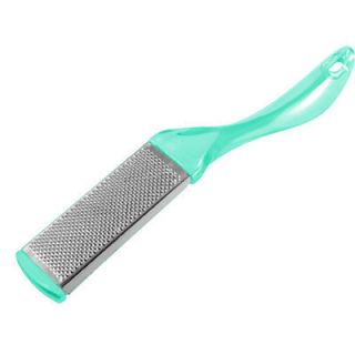Plastic Handle Clear Green Dual Sides Callus Foot File