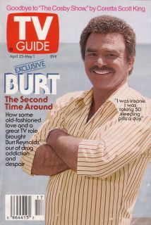 Burt Reynolds 1992 TV Guide Cover Refrigerator / Tool Box Magnet