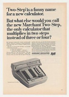 1965 Marchant Two Step Calculator Photo Print Ad